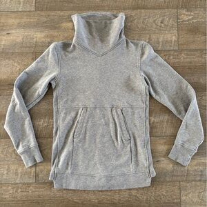 Lululemon Women Cozy Funnel Neck Fleece Pullover Gray Size 2 Sweatshirt